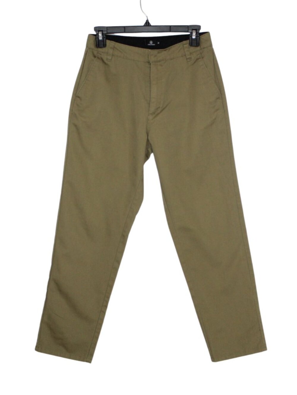 Volcom women's straight leg ankle crop pants green skateboard workwear Cali surf